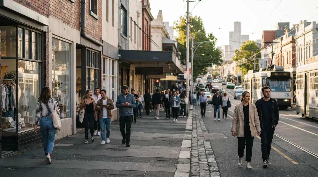 South Yarra, Melbourne: brillo, jardines y la larga caminata entre ambos