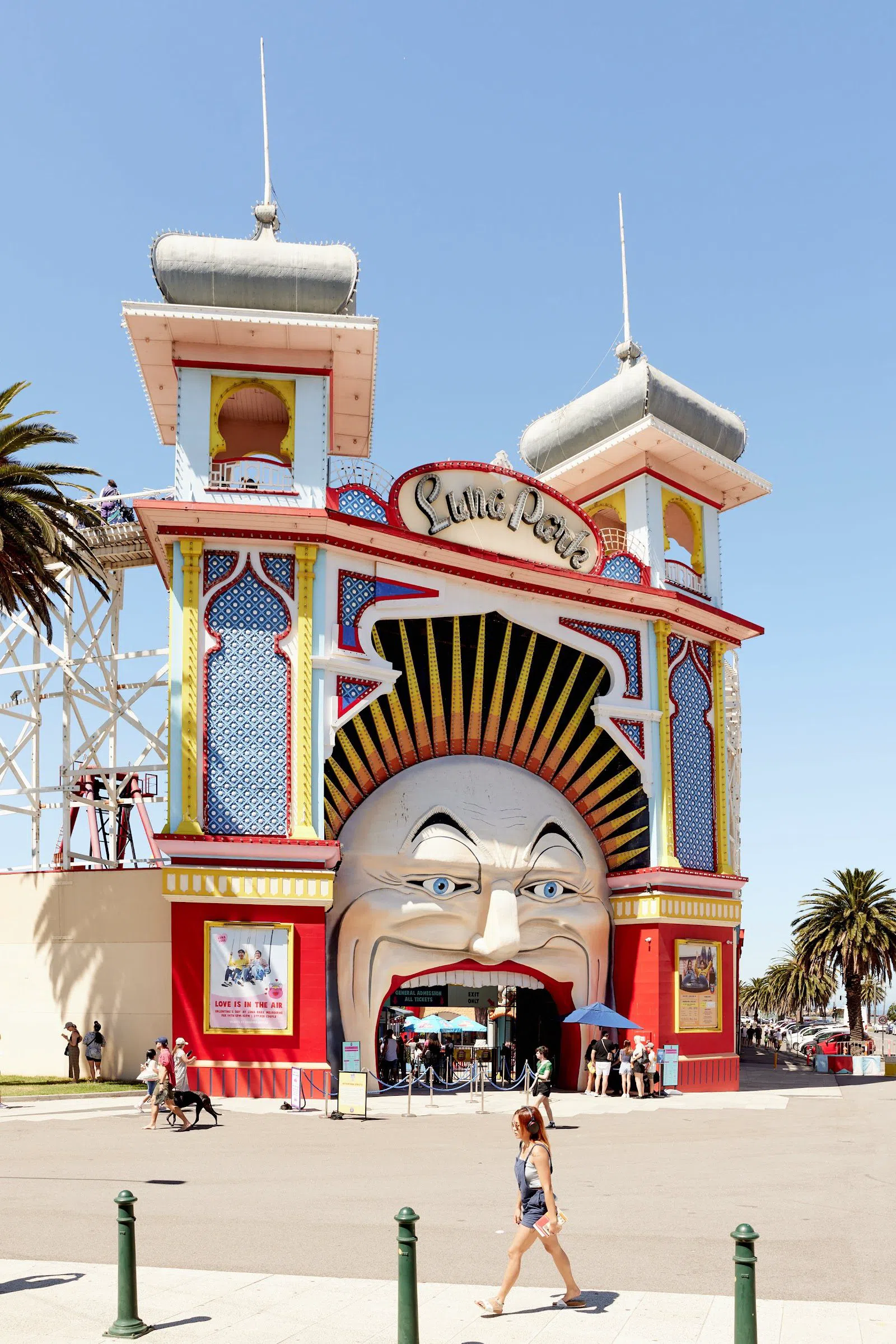Walking Into Mr Moon at Luna Park Melbourne in November